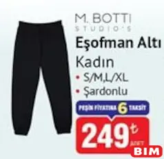 M.BOTTİ EŞOFMAN ALTI KADIN fiyat ve kampanya bilgisi